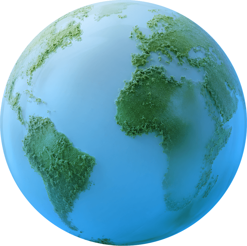 A globe dotted with places to go