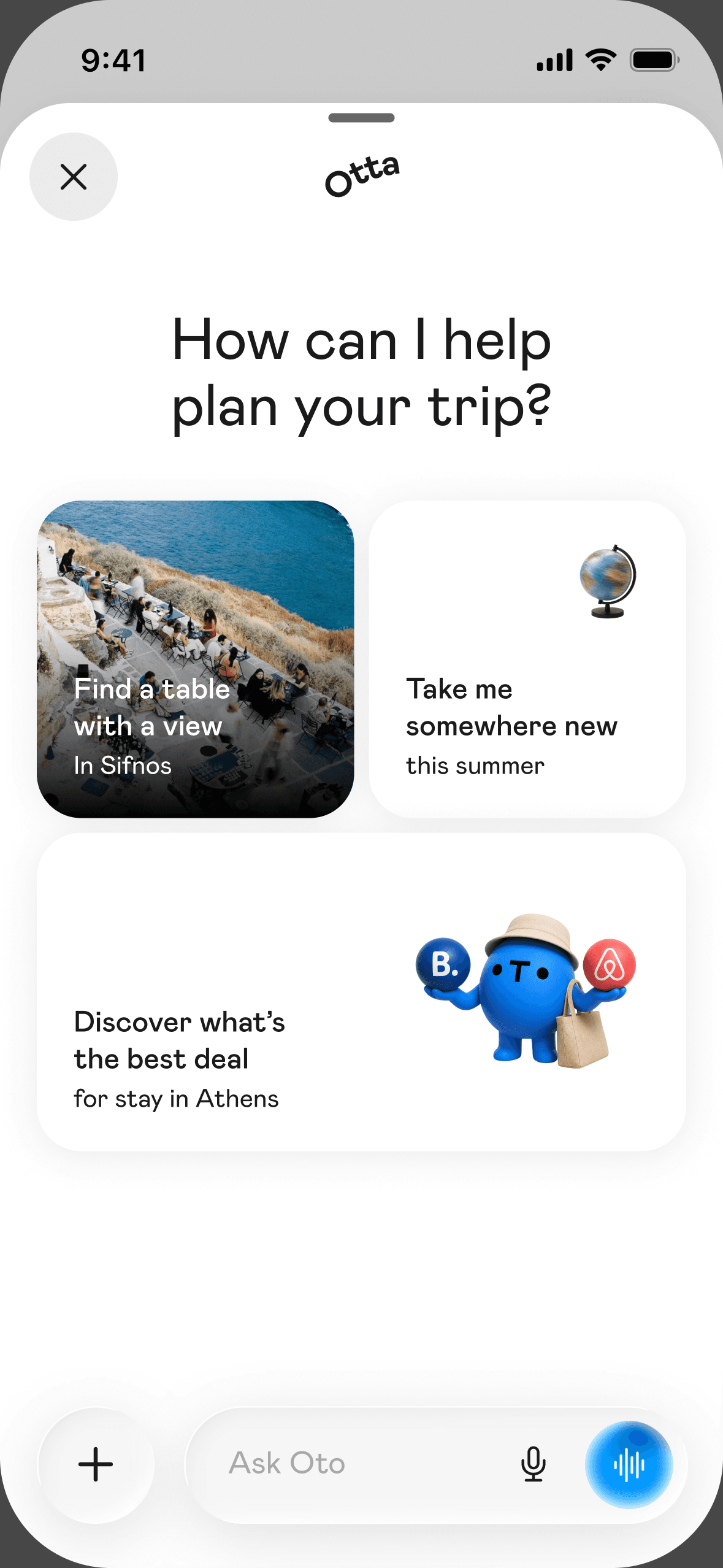 The Ask Otta chat screen in the app