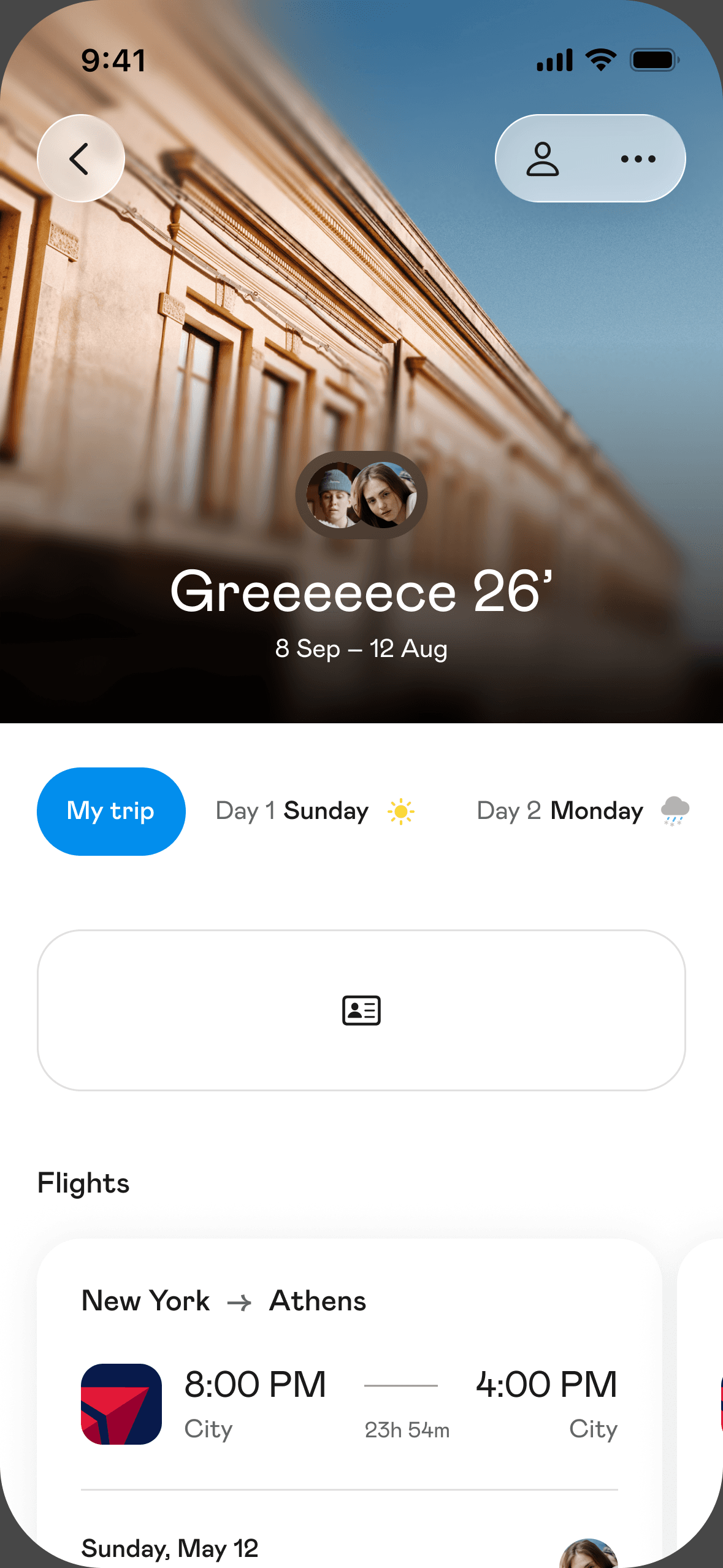 A day-by-day trip itinerary in the Otta app